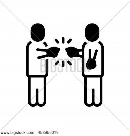 Black Solid Icon For Controversial Contentious Disputable Moot Dubious Questionable Arguable Debatab