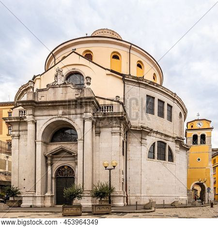 Rijeka,croatia - April 24,2022 - View At The Church Of Saint Vitus In The Streets Of Rijeka. Rijeka 