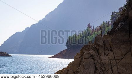 Stone Cliffs At Oymapinar Dam In Green Canyon In Turkey