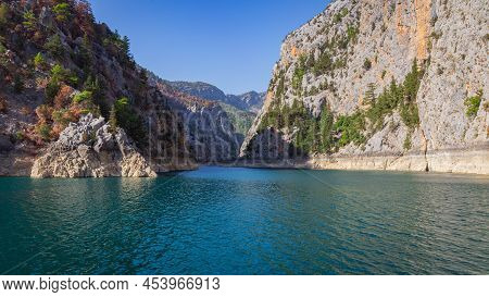 Stone Cliffs At Oymapinar Dam In Green Canyon In Turkey