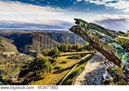Penedo Durao Lookout And Douro Valley Landscape. National Park In Portugal.