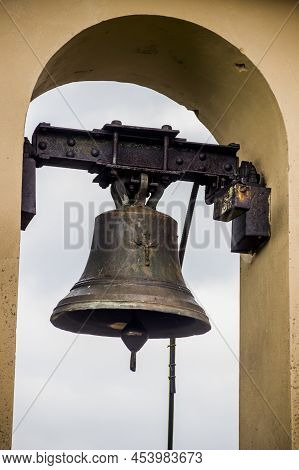 The Bell Of Ukrainian Autocephalous Orthodox Church Of St.nicholas In Skhidnytsa, Lviv Region Of Ukr