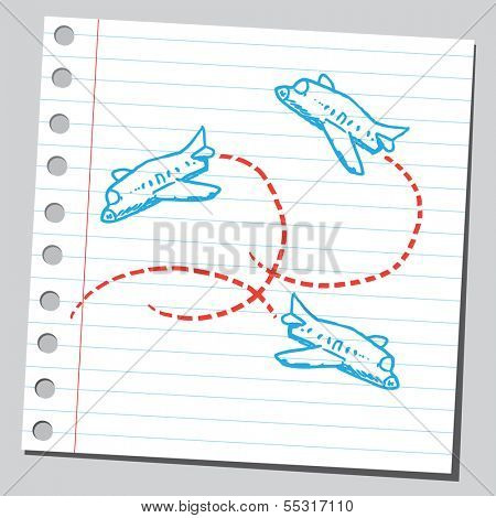 Airplane routes