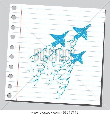 Airplane trails