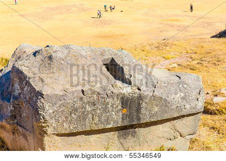 Inca Ruins - Saqsaywaman, Peru, South America. Archaeological Complex, Cuzco. Example Of Polygonal M