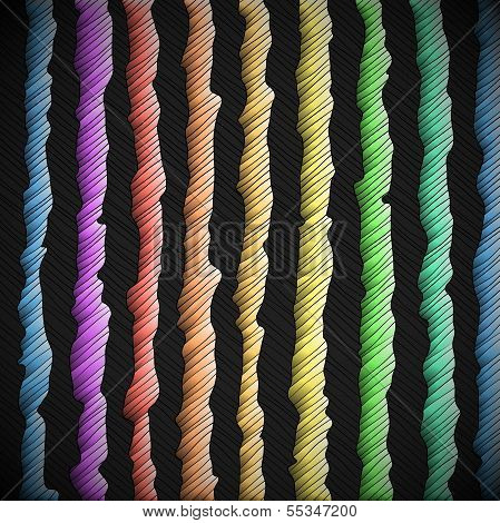 Abstract pattern with colorful stripes from hills