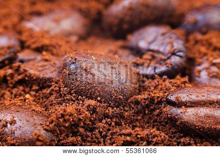 Ground And Roasted Coffee Beans