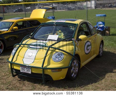 2002 Green Bay Packers Vw Beetle Side View