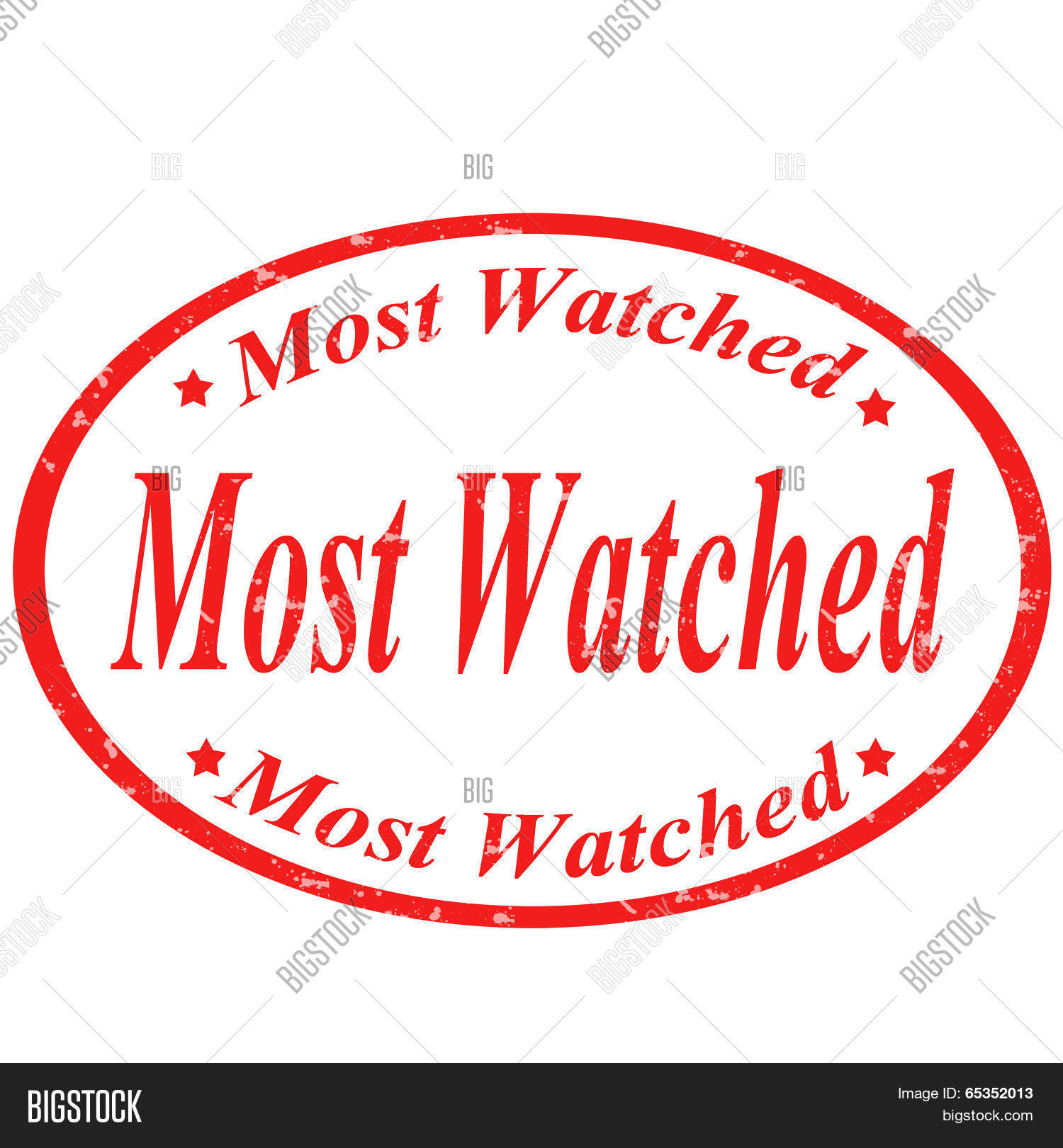 Most Watched-stamp Vector & Photo (Free Trial) | Bigstock