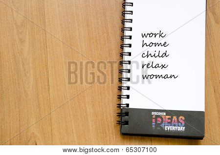 Blank Notepad On Office Wooden Table