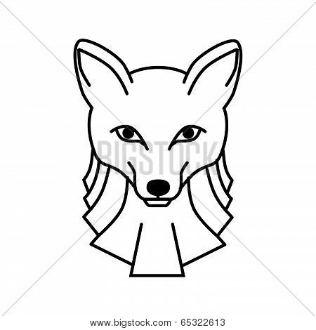 fox line illustration