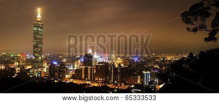 Skyline of Xinyi District in Taipei