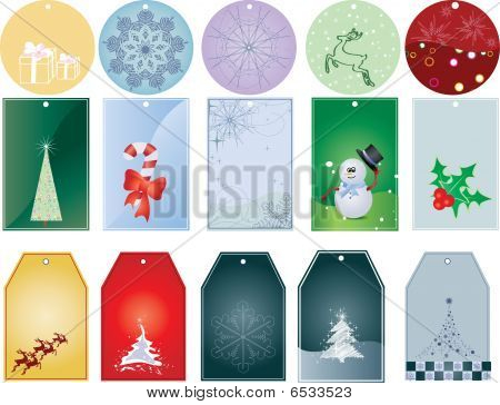 Tags de presente de Natal