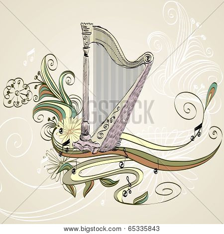 Concert harp