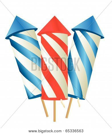 Cartoon fireworks