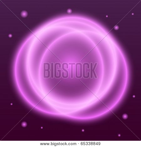 Abstract Background With Pink Plasma Circle Effect