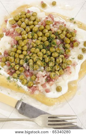Tarte Flambee On White Paper