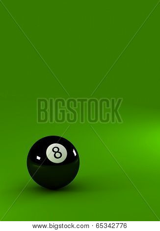 Eight ball - symbol for success - closeup on eightball with light reflections