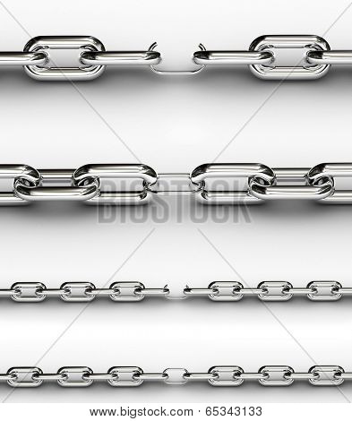 Four different views on chains with their weakest link