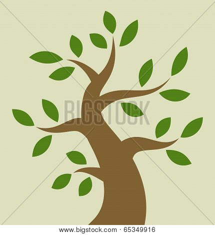 Stylized colorful tree icon