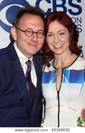 LOS ANGELES - MAY 19:  Michael Emerson, Carrie Preston at the CBS Summer Soiree at London Hotel on May 19, 2014 in West Hollywood, CA