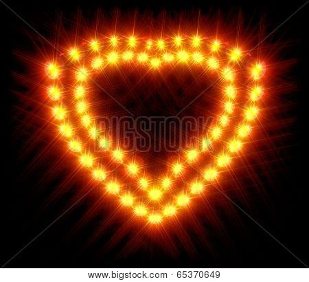 Shines and sparkles in the form of two romantic hearts
