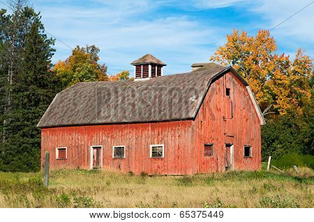 Old Red Barn In Wisconsin