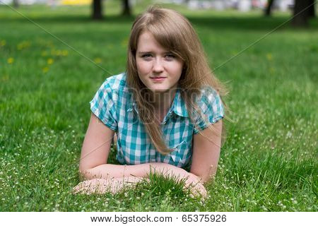 Girl On Grass