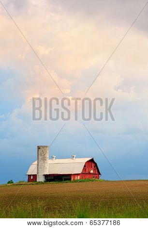Barn And Evening Sky