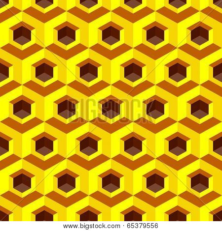 Honeycomb background 3d. Mosaic. Vector illustration. 