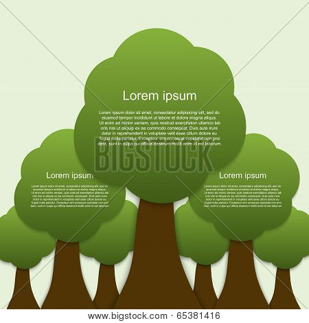 Infographic Of Ecology. Concept Design With Tree
