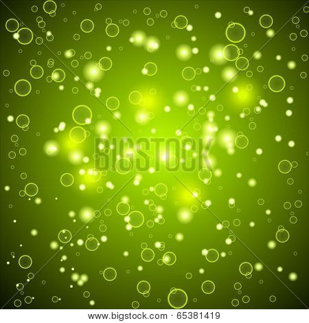 Shiny Abstract Background. Green Color