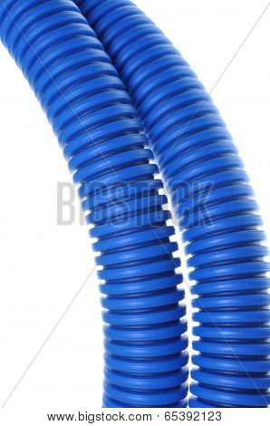 Blue corrugated pipe for electrical high-voltage cables