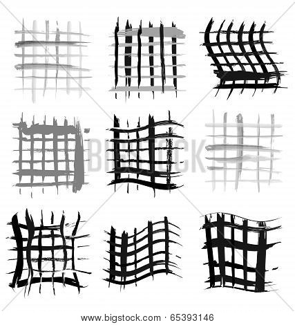 Calligraphic decorative elements and photomasks