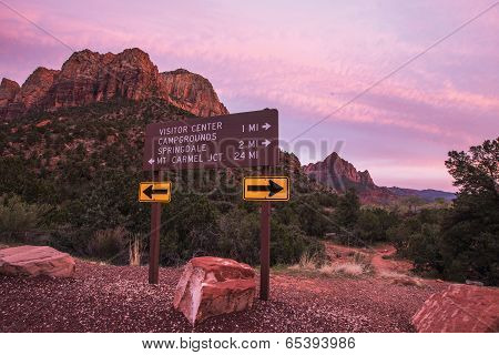 Zion Park Roads Crossing