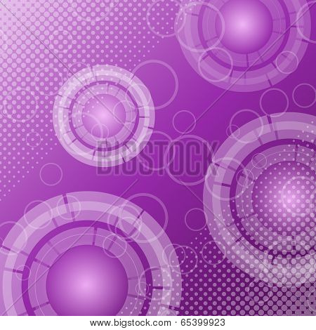 Abstract Technology On Violet Background