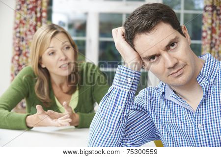Couple Having Arguement At Home