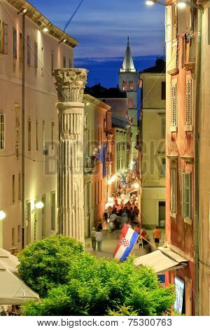 Colorful Historic Street Of Zadar