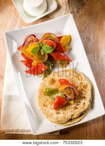 tortillas with capsicum