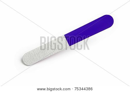 Multiple Use Plastic Nail File Isolated On White