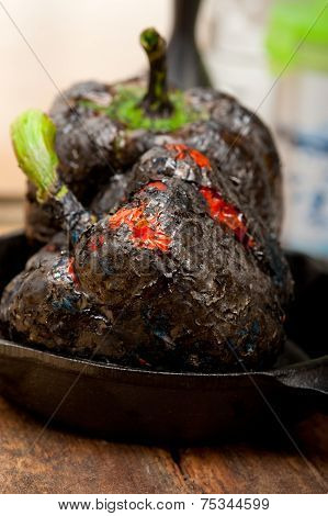 Charcol Scorched Fresh Bell Peppers