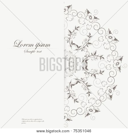 Vector template for folder, business card and invitation