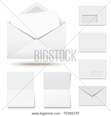 Collection Of Envelopes With Writing Paper