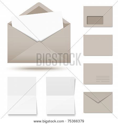 Collection Of Envelopes With Writing Paper