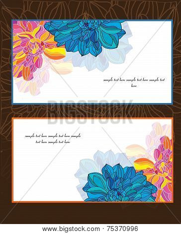 cards with flowers pattern