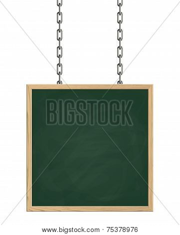 Signboard Hanging On Chains