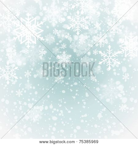 winter background with snowflakes