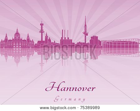 Hannover Skyline In Purple Radiant Orchid