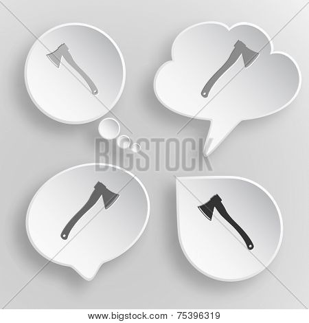 Axe. White flat raster buttons on gray background.