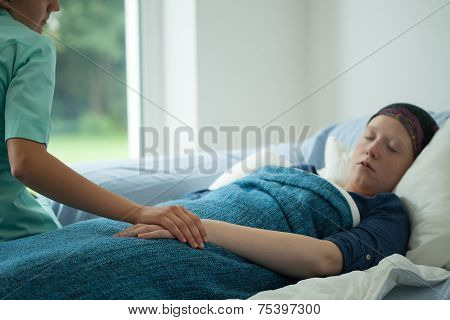 Sleeping Sick Woman